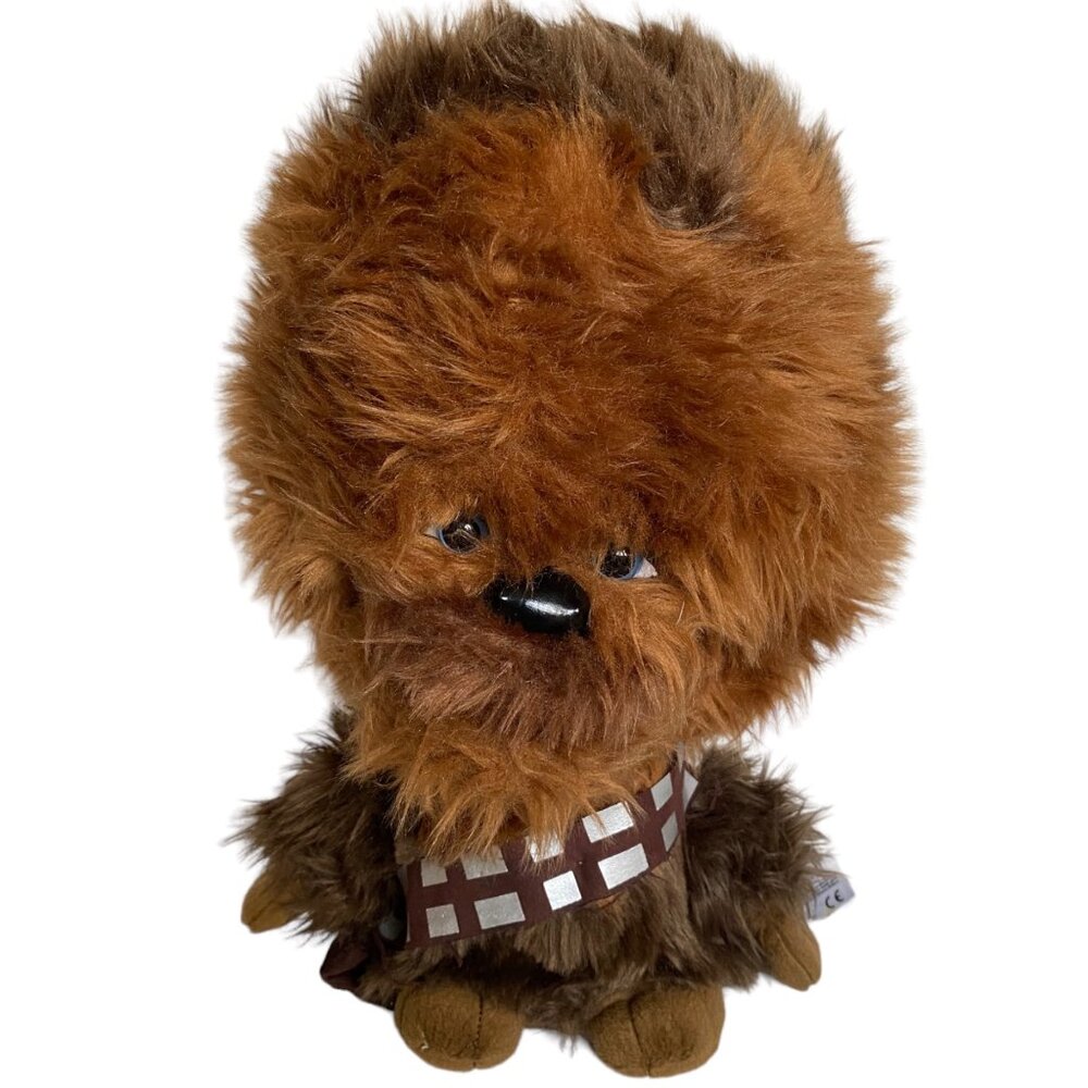 Star Wars Chewbacca Stuffed Toy 12" Tall With Bandolier Battery Operated Plush B